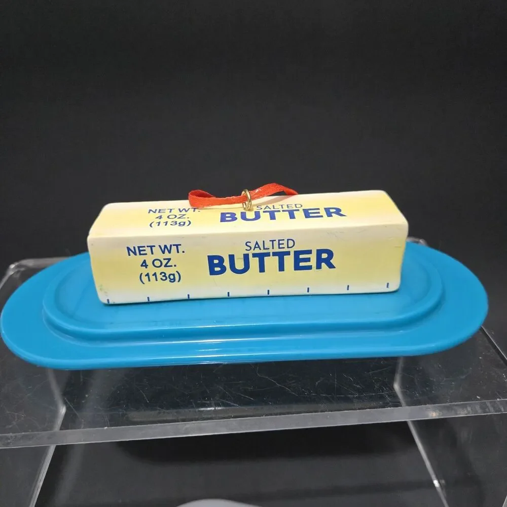 Tupperware Impressions Small Butter Dish Aqua Base Hold 1 Stick Butter 7x3”